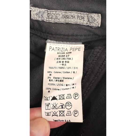 NWT Patrizia Pepe Black Super Skinny Jeans Size 27 Italy - Picture 12 of 14